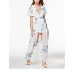 High low romper dress